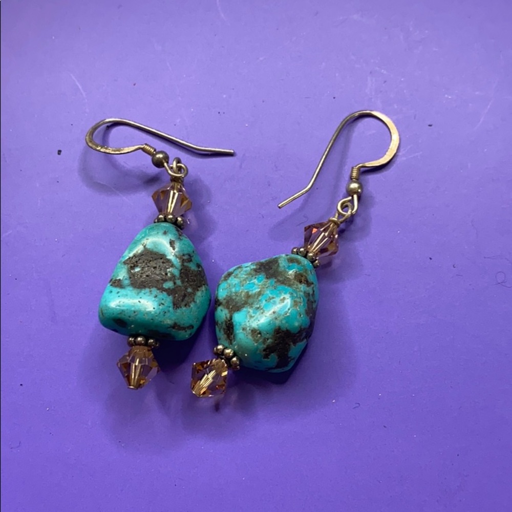 Turquoise bead earrings